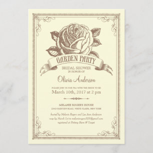 Invitations à des Garden Party Vintages polyvalent