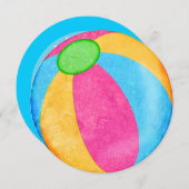 Invitations à des soirées à thème de beach-ball (Devant / Derrière)