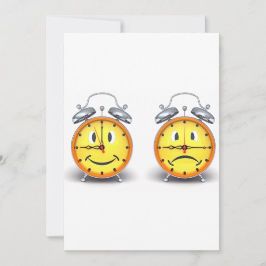 Invitations à deux horloges d'alarme (Devant)