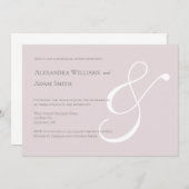 Invitations à dîner de répétition blanc rose (Devant / Derrière)