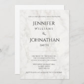 Invitations à dîner de répétition moderne en marbr (Devant / Derrière)