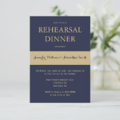 Invitations à dîner de répétition moderne marine e (Debout devant)