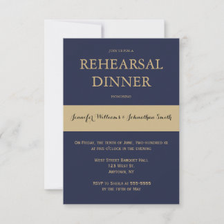 Invitations à dîner de répétition moderne marine e