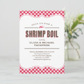 Invitations à ébullition de crevettes (Debout devant)