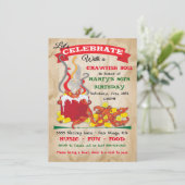 Invitations à ébullition de l'écrevisse sur papier (Debout devant)