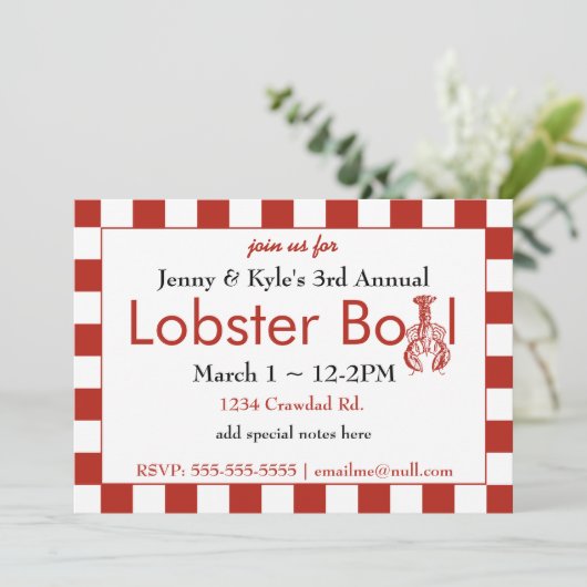 Invitations à ébullition du homard (Debout devant)