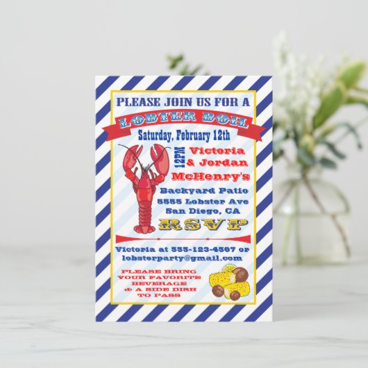 Invitations à ébullition du homard (Debout devant)