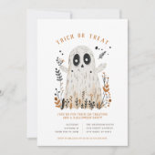 Invitations à Halloween Ghost Trick ou Treat (Devant)