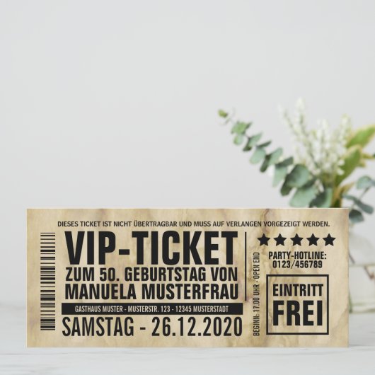 invitations à l’anniversaire (VIP) (Debout devant)