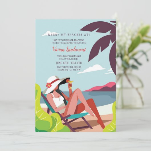 Invitations à la Bachelorette (Debout devant)