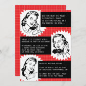 Invitations à la Bachelorette de Retro Gossip Gals (Devant / Derrière)