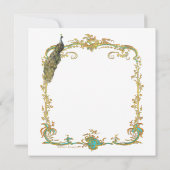 Invitations à la Ball & Peacock du 18e siècle (Dos)