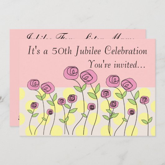 Invitations à la célébration du 50e anniversaire d (Devant / Derrière)