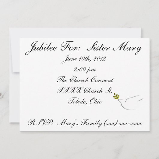 Invitations à la célébration du 50e anniversaire d (Dos)