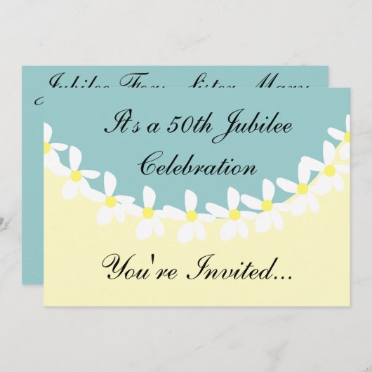 Invitations à la célébration du 50e anniversaire d (Devant / Derrière)
