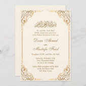 Invitations à la cérémonie de Nikah (Devant / Derrière)