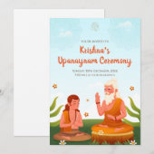 Invitations à la cérémonie du thread et invitation (Devant / Derrière)