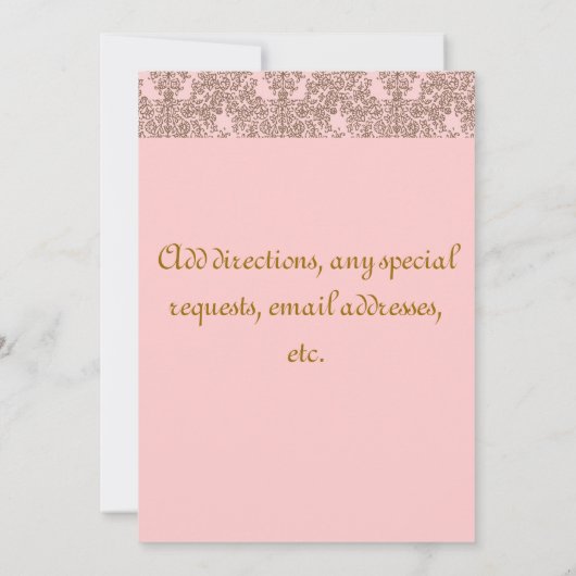 Invitations à la CONFIRMATION DOMMAQUES À LA ROSE  (Dos)