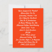 Invitations à la course de jogging orange pour enc (Dos)