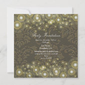 Invitations à la Damask Party, bulles de champagne (Dos)