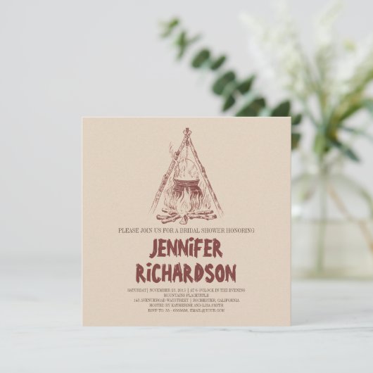 Invitations à la douche nuptiale (Debout devant)