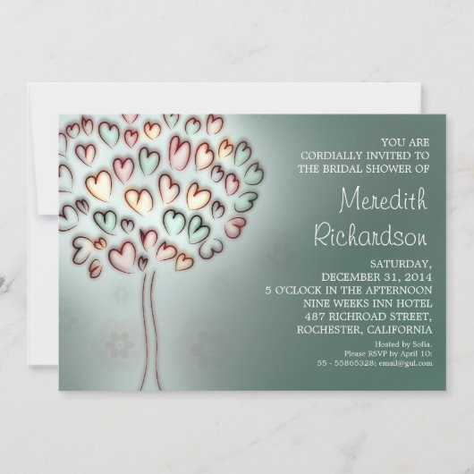 invitations à la douche nuptiale (Devant)