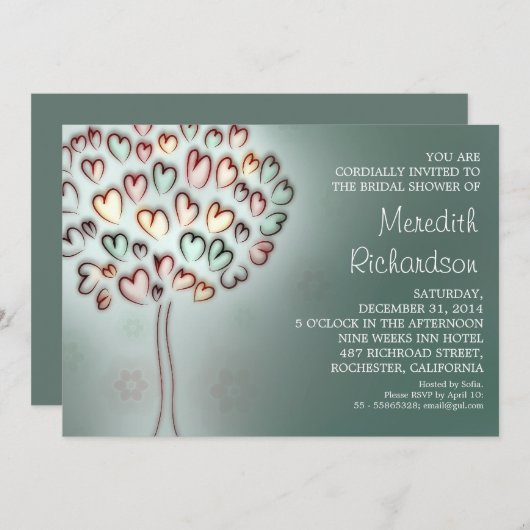 invitations à la douche nuptiale (Devant / Derrière)