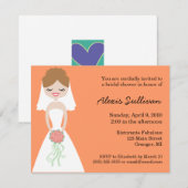 Invitations à la douche nuptiale de la mariée mûre (Devant / Derrière)