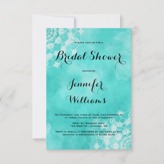 invitations à la douche nuptiale de la plage de Ma (Devant)