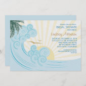 invitations à la douche nuptiale de la plage des p (Devant / Derrière)