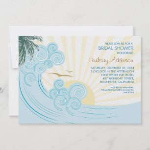 invitations à la douche nuptiale de la plage des p