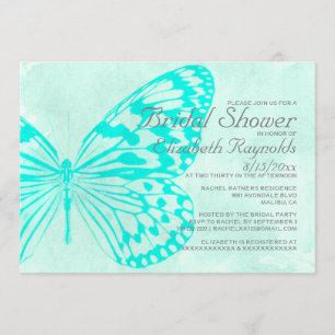 Invitations à la douche nuptiale des papillons