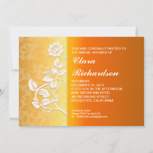 invitations à la douche nuptiale jaune
