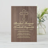 Invitations à la douche nuptiale Old Fer Cross (Debout devant)