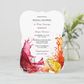 Invitations à la douche nuptiale sur le thème du v (Debout devant)