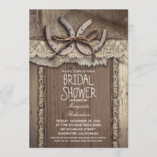 invitations à la douche nuptiale vintage