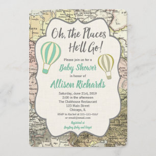 Invitations à la douche pour bébé de l'enfant en m