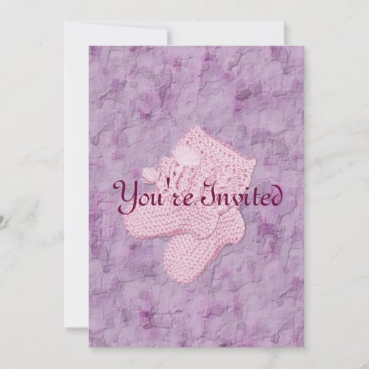 Invitations à la douche pour bébés filles (Devant)