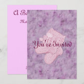 Invitations à la douche pour bébés filles (Devant / Derrière)