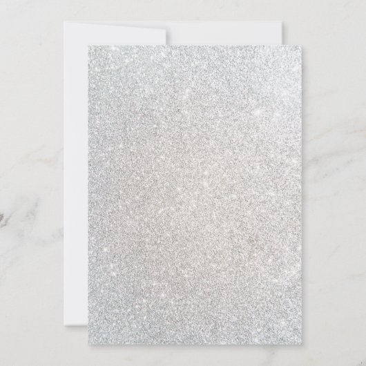 Invitations à la fête blanche Parties scintillant (Dos)