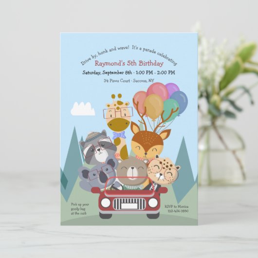 Invitations À La Fête D'Anniversaire (Debout devant)