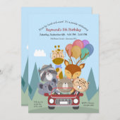 Invitations À La Fête D'Anniversaire (Devant / Derrière)