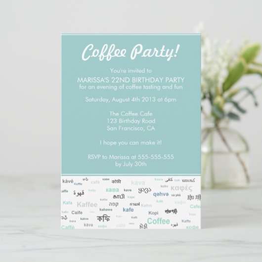 Invitations à la fête d'anniversaire à thème Blue  (Debout devant)