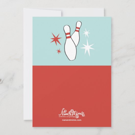 Invitations à la fête d'anniversaire à thème Bowli (Dos)