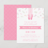 Invitations à la fête d'anniversaire de Ballerina (Devant / Derrière)
