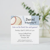 Invitations à la fête d'anniversaire de baseball - (Debout devant)