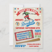 Invitations à la fête d'anniversaire de baseball v (Devant)