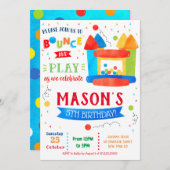 Invitations à la fête d'anniversaire de Bounce Hou (Devant / Derrière)