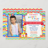 Invitations à la fête d'anniversaire de Bounce Hou (Devant / Derrière)