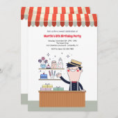 Invitations à la fête d'anniversaire de Candy Man (Devant / Derrière)